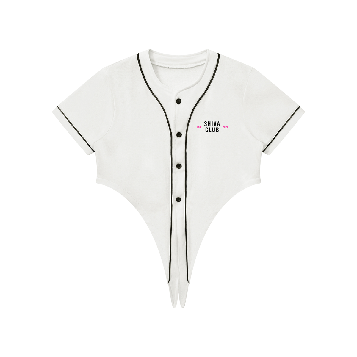 Club Baseball Piping Top white