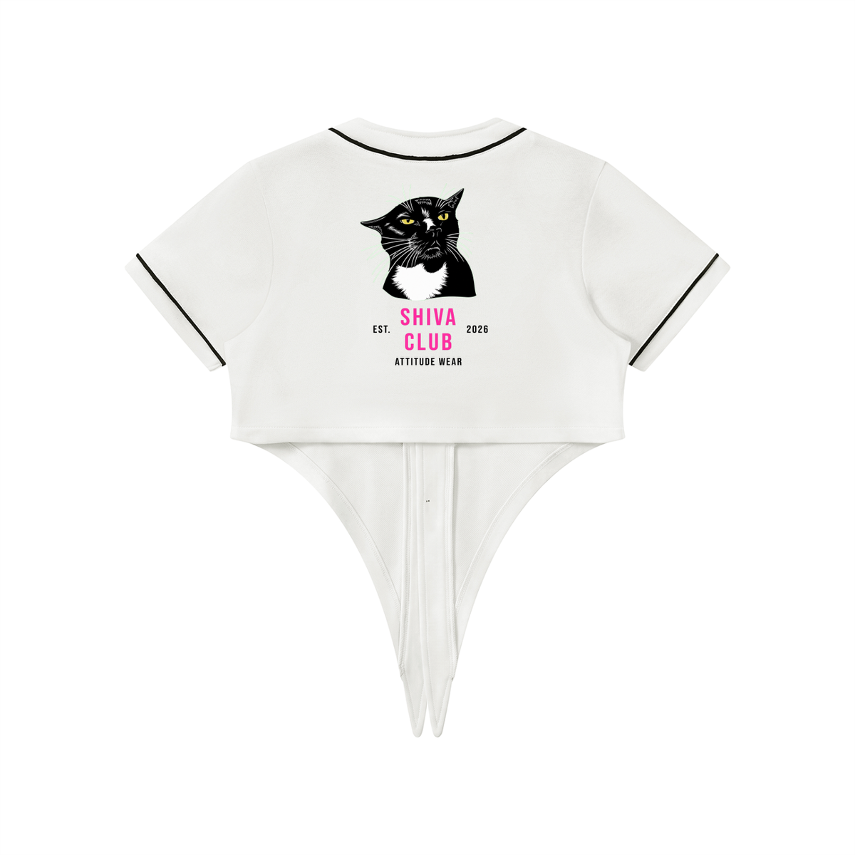 Club Baseball Piping Top white
